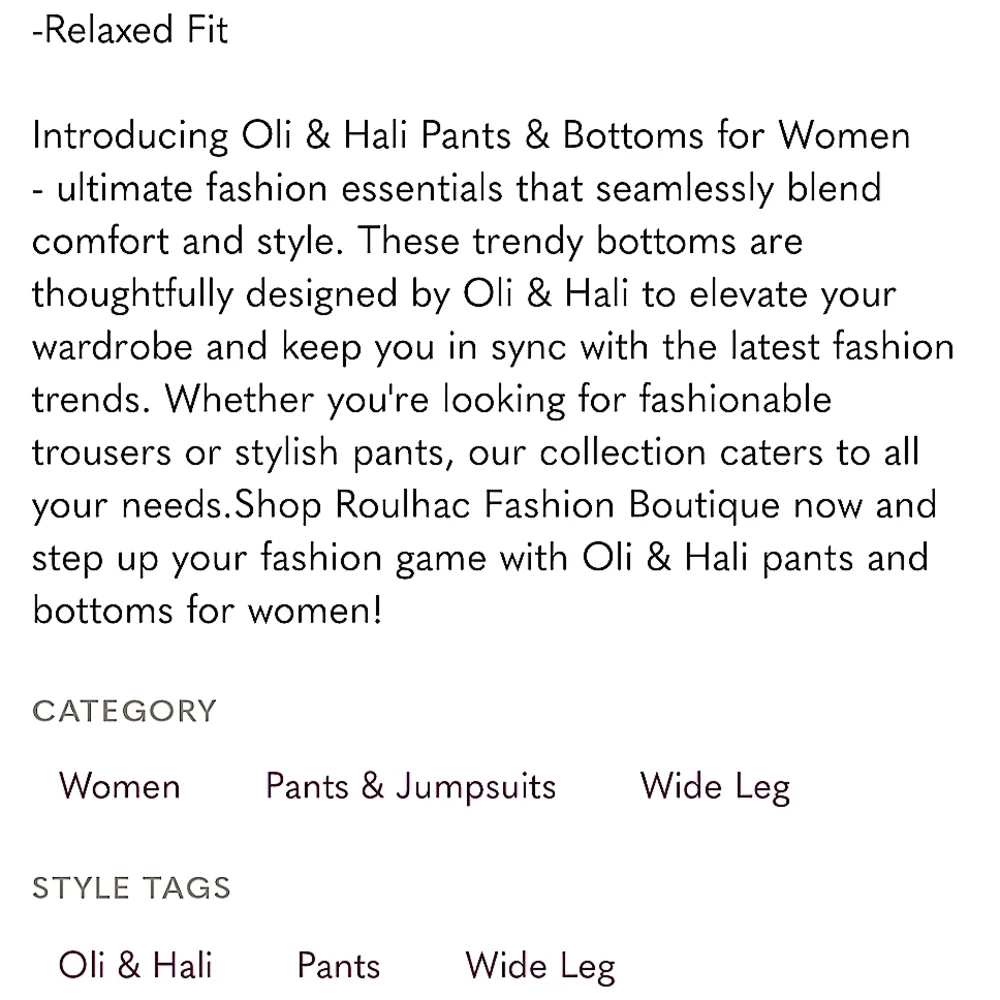 Oli & Hali: Washed Wide Leg Parachute Pants, Black Size Medium Reserved - Picture 5 of 5